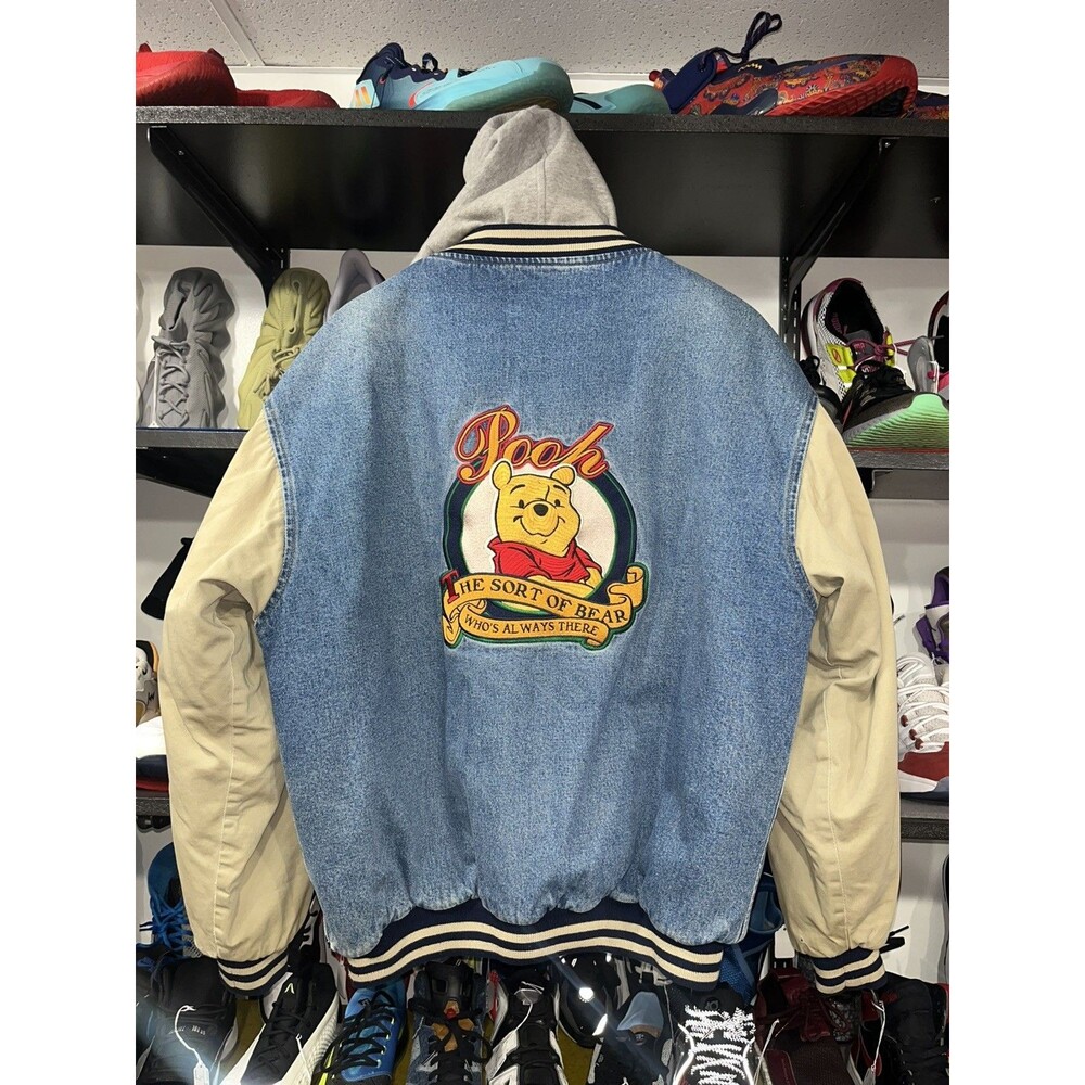 RARE VTG DISNEY Men's Sz L Winnie The Pooh No Bother Jacket Hoodie XXXTENTACION